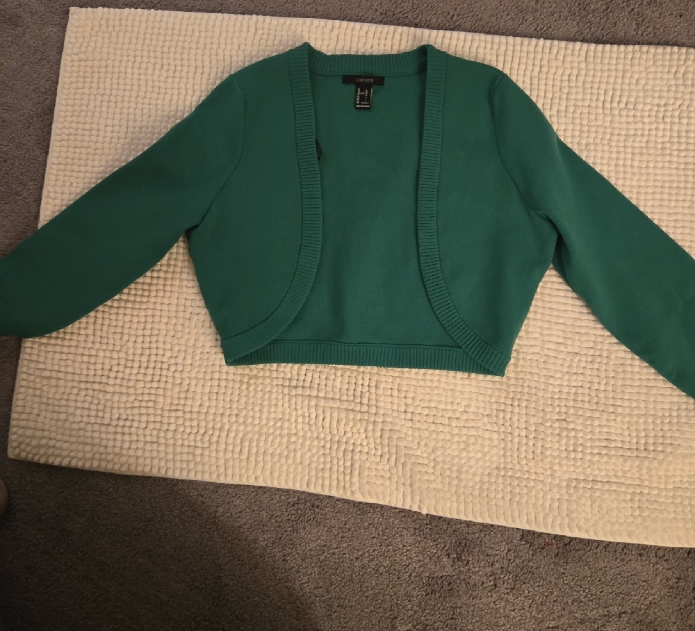 Forever 21 Emerald Green Knit Cardigan